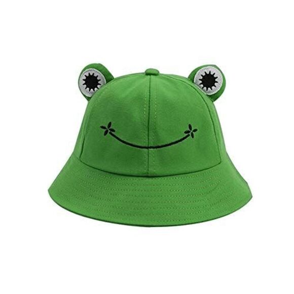Frog Bucket Sun Wide Brim Fun Hat for Children Girls or Boys - Picture 2 of 7